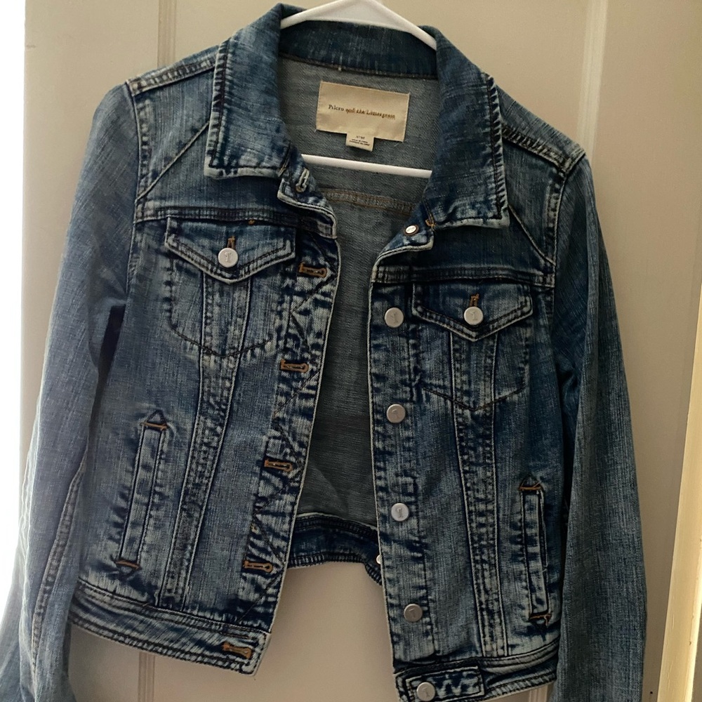 Anthropologie Pilcro and the Letterpress Jean jacket M